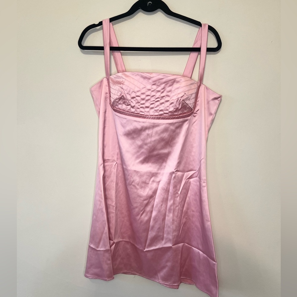 Andrea Satin Mini Dress - Size Large
